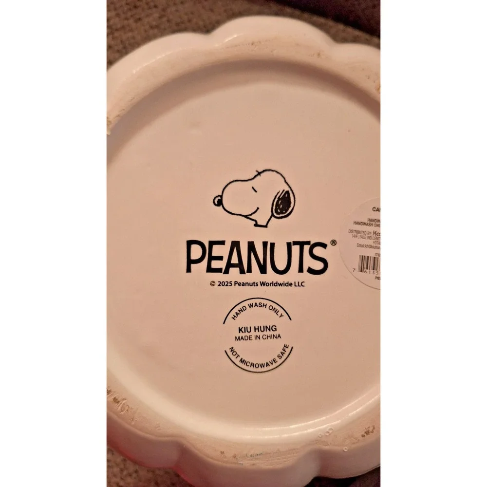 PEANUTS‎ Halloween Serve Candy Bowl Snoopy And Woodstock 9 By 4.5 Inch.